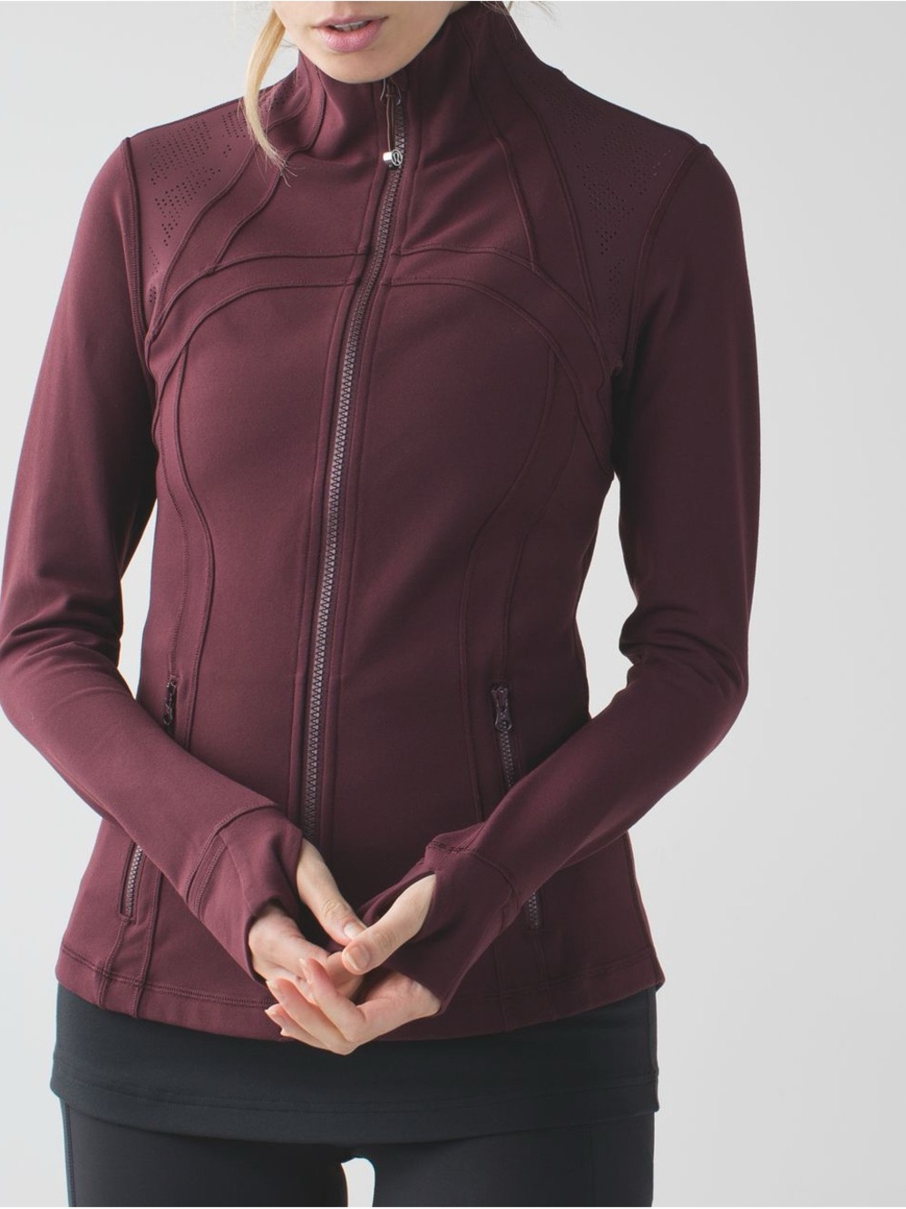 Lululemon Define Jacket Laser Dot Bordeaux Drama Luon Size 6